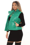 If You Had My Love Puffer Vest - Kelly Green