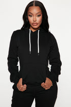 Tennis And Chill Fleece Pullover Hoodie - Black