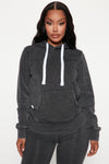 Sweet Dreams Mineral Wash Hoodie - Charcoal