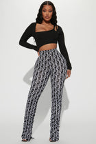 Labeled Luxe Stacked Skinny Pant - Black/White