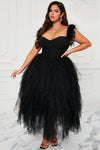 Camilla Tulle Maxi Dress - Black