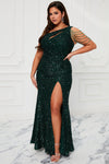 Alice Sequin Gown - Emerald