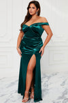 Via Velvet Gown - Emerald