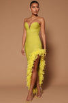 Jacqueline Bandage Maxi Dress - Chartreuse