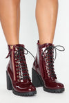 Wait A Bit Longer Booties - Burgundy