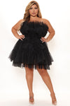 Exclusive Tulle Mini Dress - Black