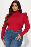 Get On With It Turtleneck Sweater - Red