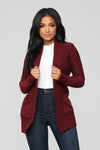 Moments After Cardigan - Burgundy