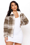 Cozy Days Plaid Shacket - Taupe/combo