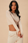 Robin Long Sleeve Top - Taupe