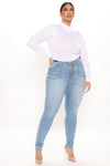 Tall Nequita High Rise Skinny Jeans - Light Blue Wash