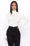 Lena Turtleneck Top - Off White