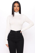 Lena Turtleneck Top - Off White