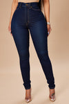 Flex Game Strong Super High Rise Skinny Jeans - Dark Blue Wash