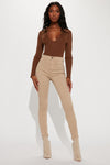 Tall Classic High Waist Skinny Jeans - Khaki