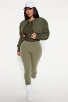 Running Around High Rise Legging - Olive