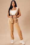 The Original Trendsetter Velour Set - Camel