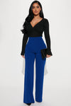 Petite Victoria High Waisted Dress Pants - Royal