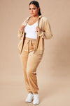 The Original Trendsetter Velour Set - Camel