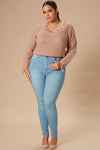 Classic High Waist Skinny Jeans - Light Blue Wash