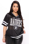 NFL Backward Pass Raiders Mesh Top - Black