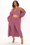 Living In It 3 Piece Legging Set - Plum