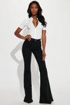 Tall Santorini Super Stretch Flare Jeans - Black