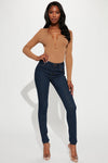 Tall Classic Mid Rise Skinny Jeans - Dark Denim