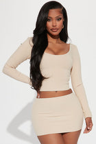 Tiana Snatched Top - Cream