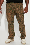 On The Hunt Cargo Flared Pants - Camouflage