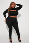 Baddie On The Go Legging Set - Black