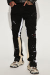 Both Ways Slim Stacked Flared Pants - Black/combo