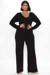 Slipped In Comfort Jumpsuit - Black