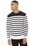 Cozy and Cool Crewneck Sweater - Black/combo