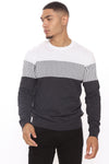 Don't Cross The Line Crewneck Sweater - Multi Color