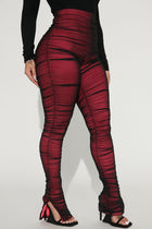 Game Changer Ruched Mesh Legging - Fuchsia