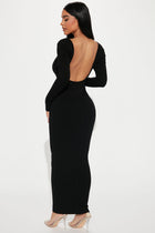 Selena Snatched Maxi Dress - Black