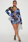 Just A Butterfly Effect Skirt Set - Multi Color