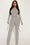 Leslie Pant Set - Heather Grey