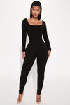 Hailey Snatched Jumpsuit - Black