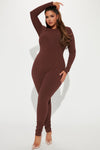 Maribel Snatched Jumpsuit - Chestnut