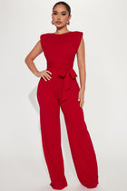 On Point Jumpsuit - Red