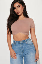 Amelia Crop Top - Nude