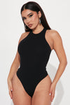 Model Attitude Racerback Bodysuit - Black