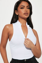 Zariah Racerback Top - White