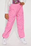 Mini Cool It Parachute Cargo Pants - Pink