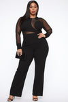 Mesh Baby Jumpsuit - Black