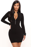 Brooklyn Snatched Mini Dress - Black