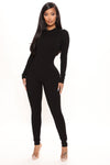 Maribel Snatched Jumpsuit - Black