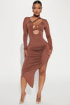 Aaliyah Midi Dress - Mocha